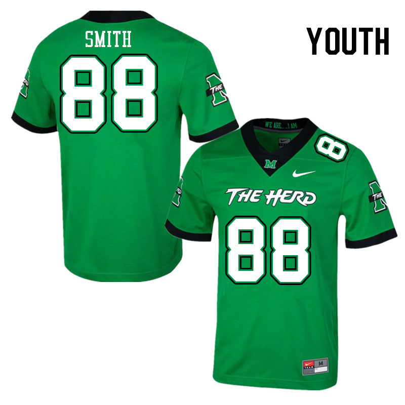Youth #88 Rahmod Smith Marshall Thundering Herd College Football Jerseys Stitched-Green